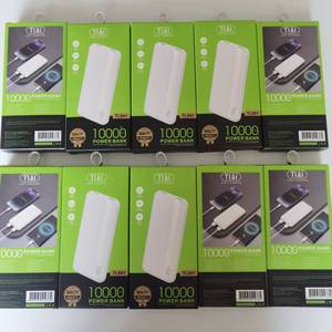 Personalizar la caja al por menor de la marca y el logotipo Real Rull 10000mha Carga rápida 100W Doble USB Blanco Powerbank - Product Image 3