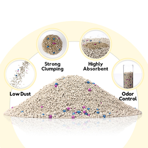 Free Samples Low Dust Bentonite <b>Litter</b> 99 Percent Dust Free Clumping Clay <b>Litter</b> Clean Paws OEM Manufacturer - Product Image 2