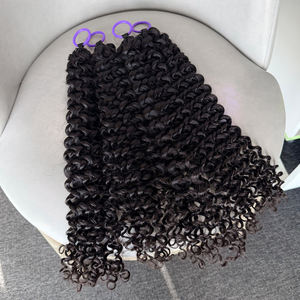Extensiones de cabello rizado Jerry para crochet, 100% cabello humano virgen al por mayor, extensiones de trenzas de crochet pre-enlazadas de 8-32 pulgadas - Product Image 4