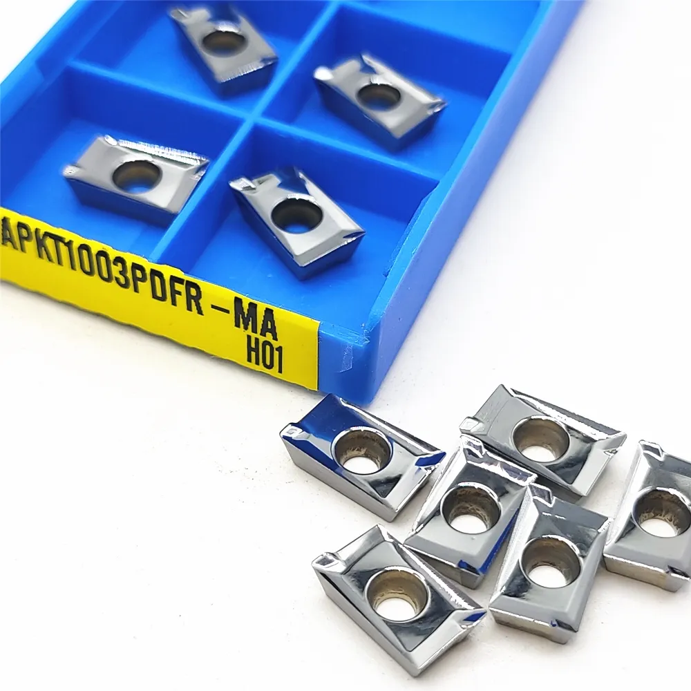 APKT 1003 PDFR MA H01 Carbide Milling Inserts for Face Mill BAP Cutter for Aluminum Copper Lathe Tools Turning Tool