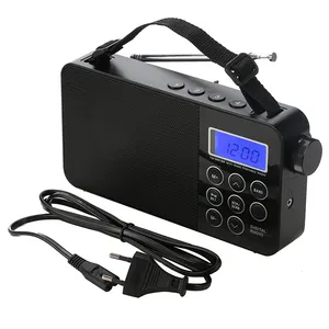 Digital high sensitivity AC power or battery operated portable big size auto scanner preset stations am fm sw radio