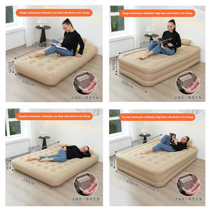 Lit pneumatique autogonflant personnalisé en usine avec pompe intégrée, lit gonflable pliable pour dormir, <span class=keywords><strong>matelas</strong></span> pneumatique à flocage en PVC - Product Image 6