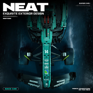 Yiqi Y18011 - Modelo de Bloques de Construcción de Coche de Carreras Fórmula F1, Más de 800 Piezas, Juguete de Ensamblaje con Control Remoto para Niños de 8 a 13 Años - Product Image 2