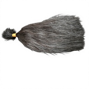 90% สำหรับต่อผมแบบไม่ใช้เรมีแบบอินเดียผมเป็นกลุ่มมีสีด้านธรรมชาติ - Product Image 1