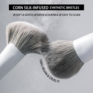 Ensemble de 5 pinceaux de maquillage blancs Vega, ensemble de pinceaux de maquillage à manche blanc, pinceaux de maquillage pour femmes, outils de beauté - Product Image 5