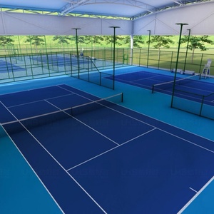 Campo da Padel Panoramico Coperto Resistente alle Intemperie con Tetto in Acciaio e Pannelli in Vetro Completi per Sport all'Aperto - Product Image 2