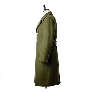 Manteau long à double boutonnage pour homme, mélange de laine et de polyester, respirant, coupe-vent, vêtements d'extérieur d'hiver - Product Image 5