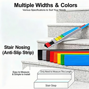 Tira de Sellado de Goma Autoadhesiva con Diseño Decorativo, Antideslizante, de PVC, para Escaleras - Product Image 1