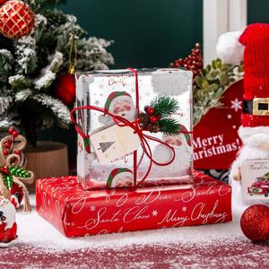 Christmas Wrapping Paper Silver Santa Claus Design 17 In X 32.8 Ft Recyclable Single Side Coating Gift <b>Wrap</b> - Product Image 5