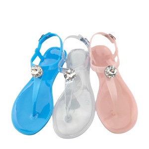 Chaussures simples et protectrices, sandales tendance, PVC, chaussures plates pour femmes, loisirs en plein air, plage, simples, cristal, pas cher, chaussures pour femmes - Product Image 5