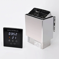 Ensemble de chauffage de sauna à vapeur sèche de conception moderne Poêle à bois massif 220V avec panneau de commande 3KW 4.5KW 6KW 9KW Options d'alimentation