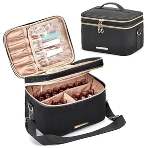 旅行收纳袋便携式洗漱用品化妆包女女孩旅行盒带肩带化妆盒