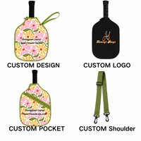 Housse de raquette de pickleball personnalisée en néoprène pour petites commandes, avec logo pour les commandes d'équipes et de clubs, support d'échantillons, fabrication sur mesure
