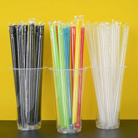 Sedotan Minum Plastik Multi-Warna Jumbo Mega Ekstra Panjang untuk Pesta untuk Minuman Nama Produk Sedotan PLA