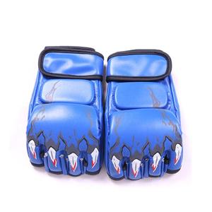 Professional Black <b>Half</b> Finger Muay Thai Kickboxing Gloves PU Leather Non <b>Slip</b> Waterproof Comfort Fit Adults Training - Product Image 5