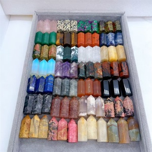 Wholesale 35mm Healing Crystals Tower Natur Assorted Color Crystal Point Wand Mini Tower for Sale - Product Image 1