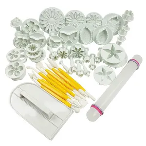 46 Stück Fondant Kuchen form Set Blumen kuchen Dekorieren Kolbens ch neider Werkzeuge Backform Kit Zucker Craft Making Mould für Cookie