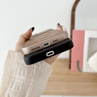 Porte-anneau magnétique personnalisé de luxe Couverture de téléphone antichoc pour pour S24 Ultra PC + PU Leather Material Pure Color Design