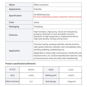 Alumine blanche à haute résistance pour le rodage et le brunissage – Achetez à bas prix - Product Image 4