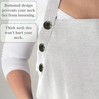 Tablier de travail ajustable avec boutons au niveau du cou, 2 grandes poches, 7 couleurs disponibles pour coiffeur, esthéticienne, pâtisserie, service de restauration