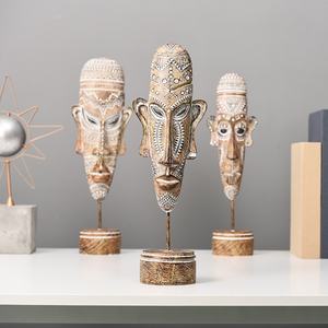 ไม้แกะสลักรูปละมั่งยีราฟสไตล์แอฟริกันเครื่องประดับบ้านทำจากเรซินและศิลปะตกแต่งห้องดีไซน์อาร์ตเดคโค - Product Image 1