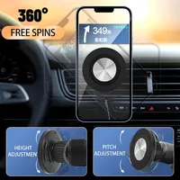 Support de voiture universel ABS MagSafe avec base à rotule de 17 mm, support magnétique GPS, support de téléphone stable et portable, boîte de rangement mobile