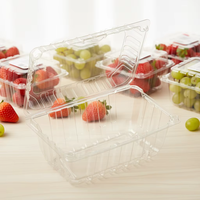 Boîte en plastique recyclable de haute qualité pour tomates cerises, raisins et fraises, emballage en plateau de 250g et 500g pour tomates