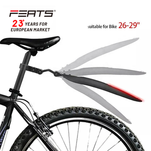 Guardabarros trasero con <span class=keywords><strong>luz</strong></span> Led para <span class=keywords><strong>bicicleta</strong></span>, guardabarros rojo de Material PP, adecuado para <span class=keywords><strong>bicicleta</strong></span> de 26-29 pulgadas - Product Image 1
