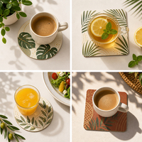 Posavasos de Cartulina Blanca Ecológica de Primera Calidad, Impresión a Doble Cara, Tamaño Personalizado, Logotipo Personalizado para Bares, Cafeterías, Suministro al por Mayor