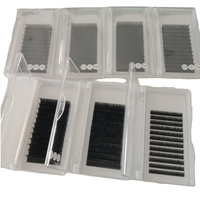Extensions de cils professionnelles pour salon, plateau de cils individuels, courbure C D CC, 0,05 mm 0,07 mm, fibre synthétique, outils de maquillage pour les yeux