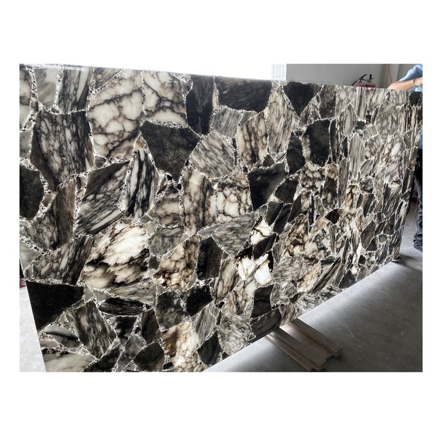 Artificial Onyx Resin Acrylic Translucent Backlit Interior Faux Stone Panels Inlay Real Jade Stone
