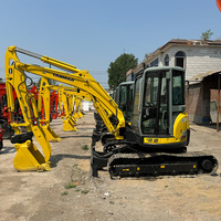 Mini-excavatrice d'occasion Vio55-5A de 5 tonnes à chenilles, moteur d'origine japonais, pour usage agricole