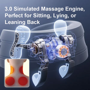 Oreiller de voyage en cuir de luxe en forme de U pour adultes étudiants Portable vertèbres cervicales cou épaule masseur confortable - Product Image 5