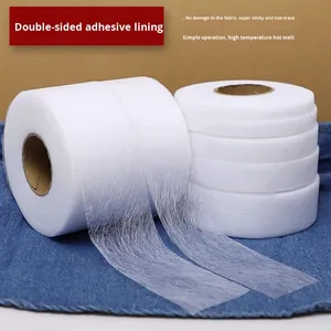 <span class=keywords><strong>Entretela</strong></span> No Tejida <span class=keywords><strong>Adhesiva</strong></span> Fusible de Doble Cara, Cinta Termoadhesiva con Recubrimiento Ecológico de PES <span class=keywords><strong>para</strong></span> Prendas - Product Image 3