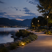 Lampe de jardin LED contemporaine, éclairage extérieur étanche pour villa, cour, allée, éclairage de cour