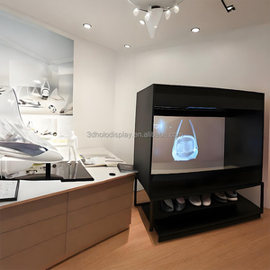 Vitrina holográfica de una cara de 180 grados, pantallas de proyección LED/<span class=keywords><strong>LCD</strong></span> de vitrina 3D, Control remoto de Metal para gafas - Product Image 2