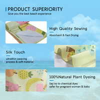 Large Size Luxury Dry Fast Soft Lightweight Sand Free Microfiber Beach Towel Bath Towel With Logo Custom Print