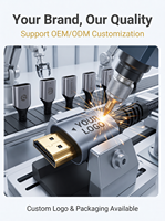 Kabel HDMI 2.2 OEM ODM 96Gbps Kecepatan Ultra Tinggi 16K60Hz 8K240Hz Jalinan Nilon Kabel HDMI Logo Kustom Panjang Kemasan