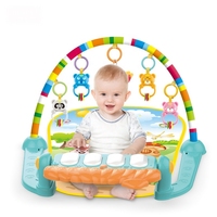 Tapis d'éveil musical pour bébé avec arche d'activités, puzzle, clavier de piano, tapis de jeu pour l'éducation précoce des nourrissons, tapis de gym pour ramper, jouet éducatif sportif