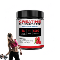 Agelwell OEM Creatine Powder Suplemen Energi Pembentuk Otot Bebas Gula Kelas Makanan Dosis Harian 5g Kapasitas 500g