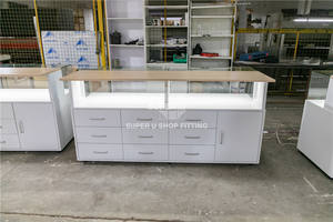 לוגו מותג מותאם אישית מסך זכוכית ארון אספקה רפואי דלפק אי חלון ראווה שולחן - Product Image 5