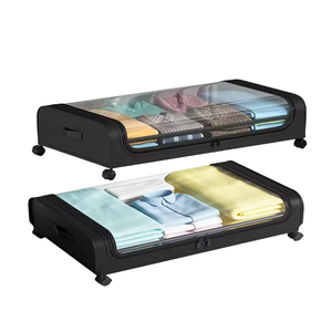 Contenedores de Almacenamiento Extra Grandes Impermeables para Debajo de la Cama con Ruedas, Bolsa de Cama de Tela Oxford No Tejida, Material Metálico - Product Image 1