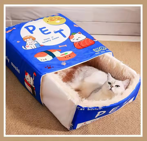 Moderne vollständig geschlossene Sicherheit <span class=keywords><strong>Cat</strong></span> Kennel Universal Pet Kennel mit Plüsch material für Katzen Hunde Four Seasons Snack Box <span class=keywords><strong>Bed</strong></span> - Product Image 2