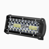 Barre lumineuse LED 120W 7 pouces en aluminium 12V 24V pour voiture, moto, tout-terrain, 4x4, VTT, camion – Phare de travail extérieur à faisceau spot et large, antibrouillard, pour conduite