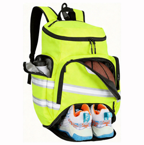 <strong>Yellow</strong> Large <strong>Basketball</strong> Backpack with <strong>Shoe</strong> &amp; Ball Compartments, Multi-Sport Gym Bag for <strong>Basketball</strong>, Soccer, Volleyball &amp; Gym - Product Image 1