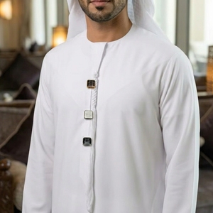 Design de motif géométrique moderne, style thobe émirati, <span class=keywords><strong>boutons</strong></span> à pression, vêtements traditionnels - Product Image 2