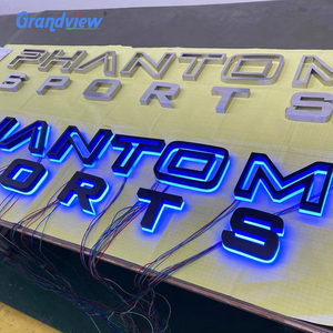 Letrero de Canal con Letras 3D Acrílicas Retroiluminadas de Lujo, LED de Alto Brillo, Logotipo con Baño Electrolítico Dorado, para Edificios y Empresas - Product Image 3