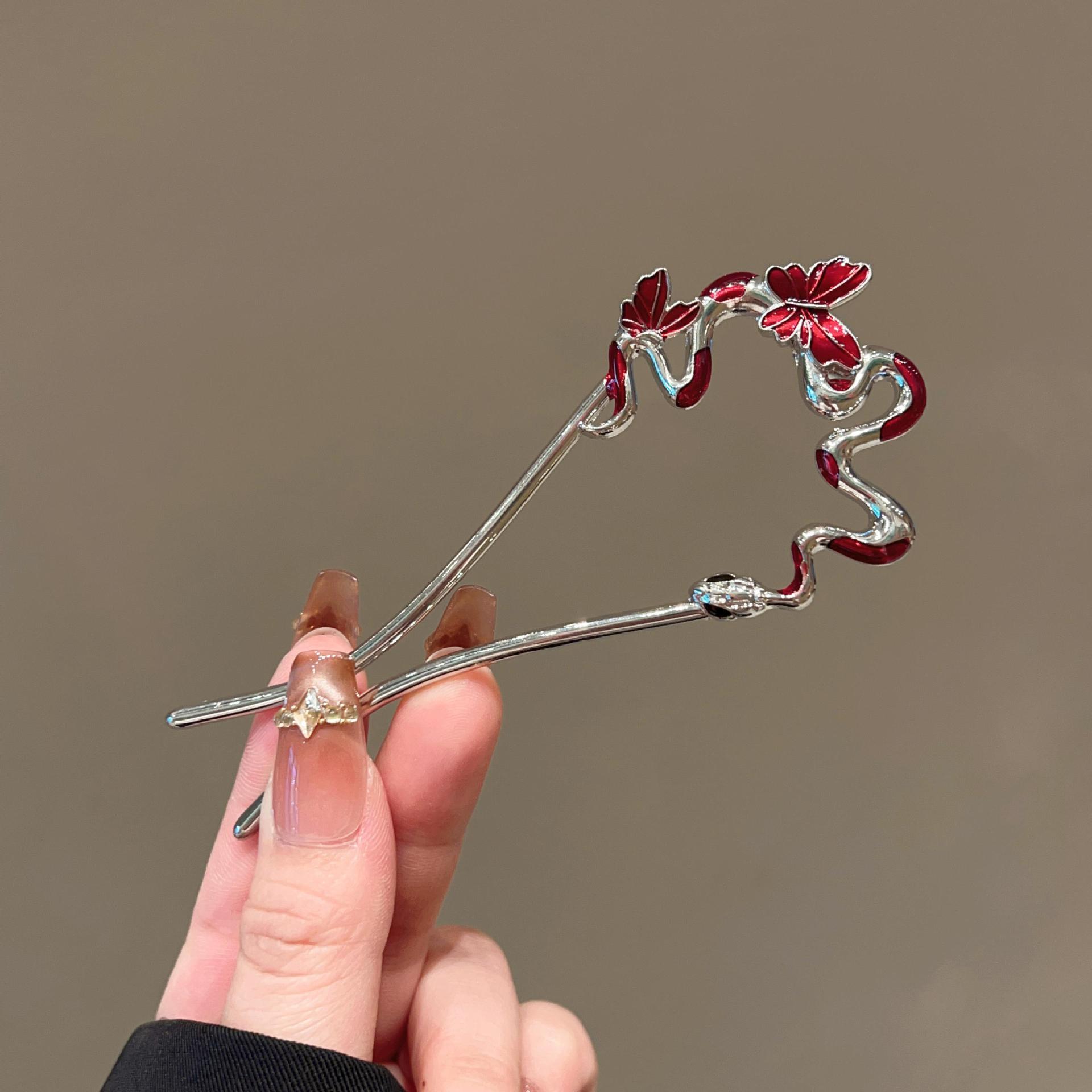 Silver with Red Snake