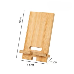 Soporte de bambú de madera maciza para teléfonos móviles Lazybones Soporte de carga de oficina moderno con base plana para dormitorio o uso doméstico - Product Image 3