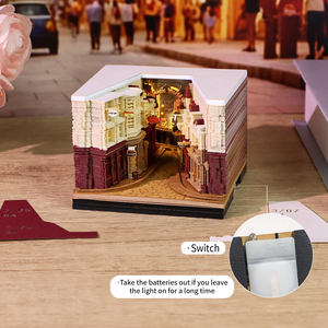 Calendrier de bureau décoratif, Allée des Sorciers, <span class=keywords><strong>bloc</strong></span>-notes 3D à détacher, calendrier, modèle de rue <span class=keywords><strong>magique</strong></span>, <span class=keywords><strong>bloc</strong></span>-notes de bureau caché avec lumière - Product Image 3